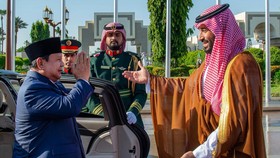 FOTO: Presiden Prabowo Disambut Hangat Pangeran MbS di Arab Saudi