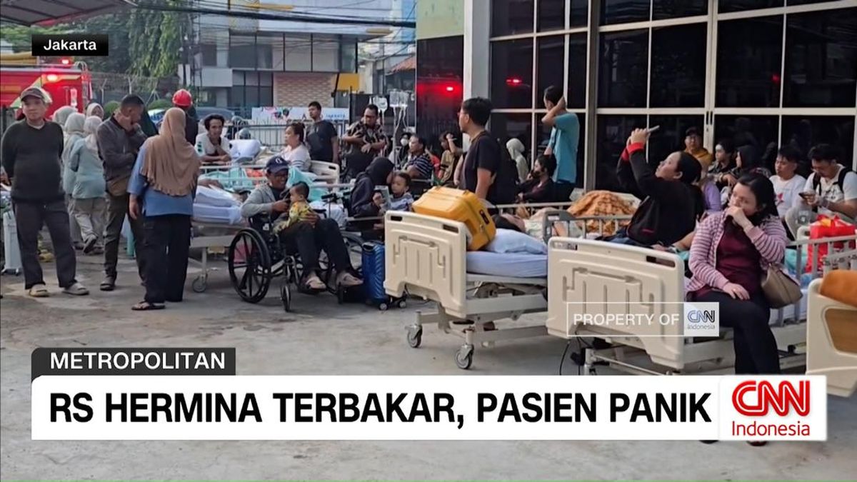 VIDEO: RS Hermina Terbakar, Pasien Panik Saat Dievakuasi
