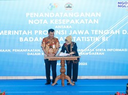 Ahmad Luthfi Teken MoU dengan BPS, Jateng Jadi Pilot Project Integrasi Data