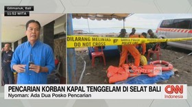 VIDEO: Pencarian Korban Kapal Tenggelam di Selat Bali