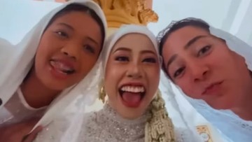 Berita Olahraga Terkini CNN Sport : Gia Hadir Akad Nikah Megawati dan Dio, Pakai Kerudung Putih