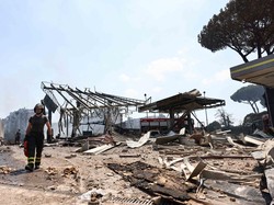 Ledakan Dahsyat Guncang Pom Bensin di Roma Italia, 45 Orang Terluka