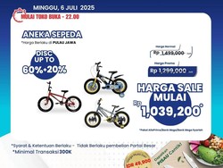 Belanja di Transmart Full Day Sale, Aneka Sepeda Diskon hingga Rp 450 Ribu