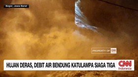 VIDEO: Hujan Deras, Debit Air Bendung Katulampa Siaga Tiga