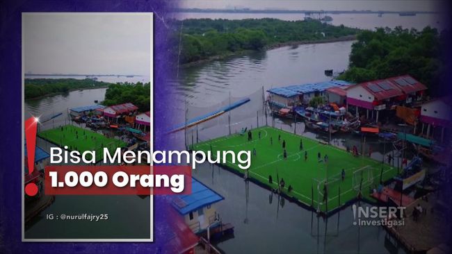 Lapangan Futsal Apung di Muara Angke Jadi Hiburan Bagi Warga