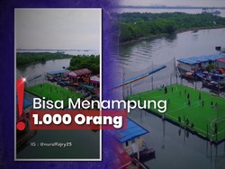 Lapangan Futsal Apung di Muara Angke Jadi Hiburan Bagi Warga