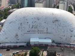 Proyek Bangunan di China Ditutup Kubah Super Canggih, Bebas Bising dan Debu