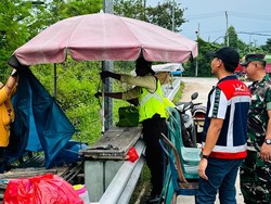 PKL di Area Gerbang Tol Terbanggi Besar Ditertibkan