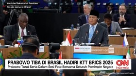 VIDEO: Prabowo Tiba di Brasil, Hadiri KTT BRICS 2025