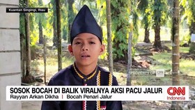 VIDEO: Sosok Bocah di Balik Viralnya Aksi Pacu Jalur