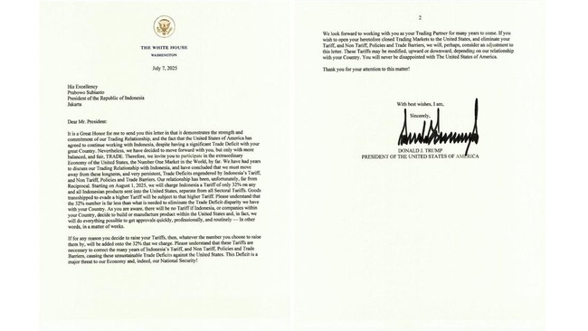 Presiden AS Donald Trump tanpa basa basi tetap menghajar Indonesia dengan tarif impor 32 persen meski sudah dirayu dengan investasi Rp511 triliun.