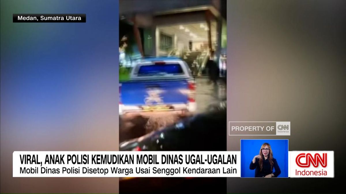 VIDEO: Viral! Anak Polisi Kemudikan Mobil Dinas Secara Ugal-Ugalan