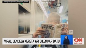 VIDEO: Viral, Jendela Kereta Api Dilempar Batu