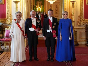 Regal! Intip Penampilan Kompak Ratu Camilla, Kate Middleton, dan Brigitte Macron di State Banquet