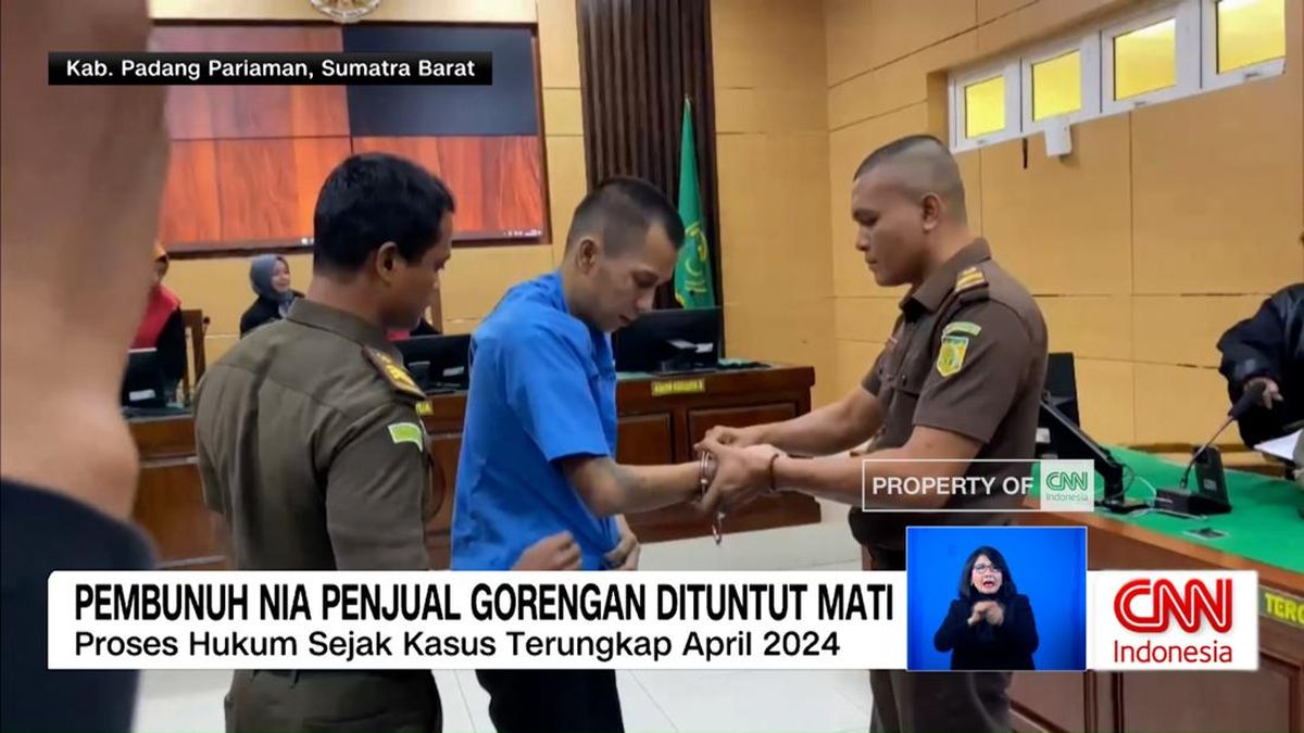 VIDEO: Pembunuh Nia Penjual Gorengan Dituntut Hukuman Mati