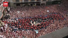 VIDEO: Dukungan untuk Palestina 'Menyala' di Festival San Fermin