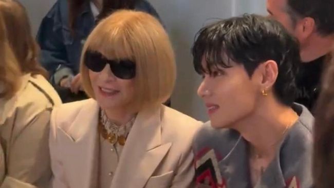 Interaksi V BTS dan Anna Wintour di Paris Jadi Sorotan