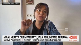 VIDEO: Viral Kereta Dilempar Batu, Dua Penumpang Terluka