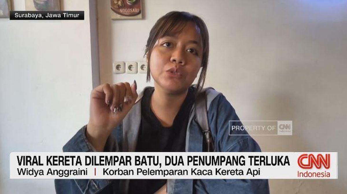 VIDEO: Viral Kereta Dilempar Batu, Dua Penumpang Terluka