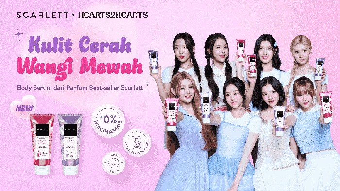 img-title Gandeng Hearts2Hearts, Brand Lokal Scarlett Hadirkan Koleksi Body Serum Terbaru