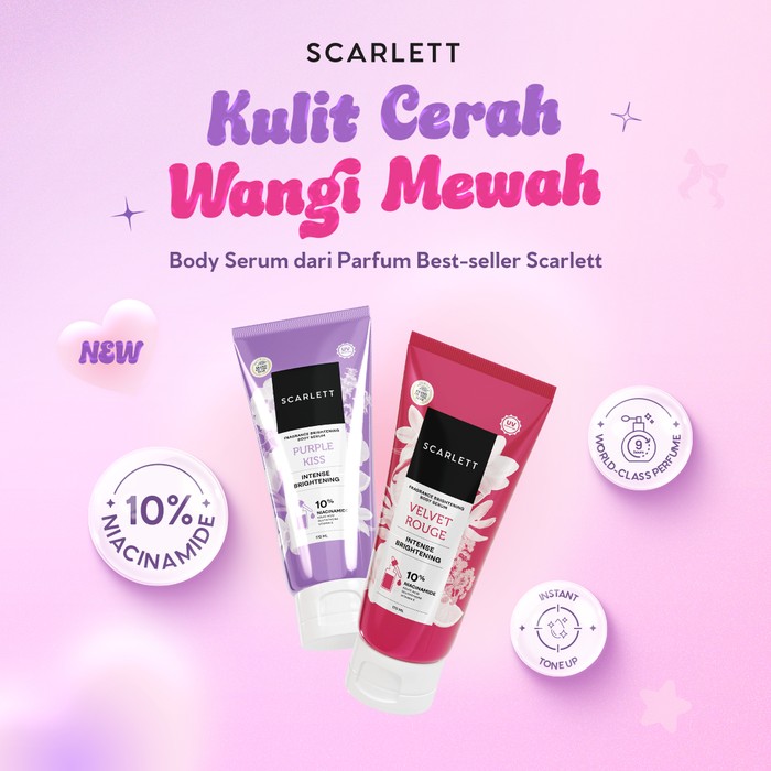 Gandeng Hearts2Hearts, Brand Lokal Scarlett Hadirkan Koleksi Body Serum Terbaru