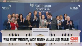 VIDEO: Wall Street Menguat, Nvidia Sentuh Valuasi US$4 Triliun