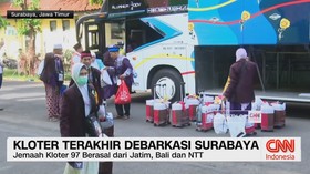 VIDEO: Debarkasi Surabaya Tutup Kedatangan Kloter Terakhir Jemaah Haji