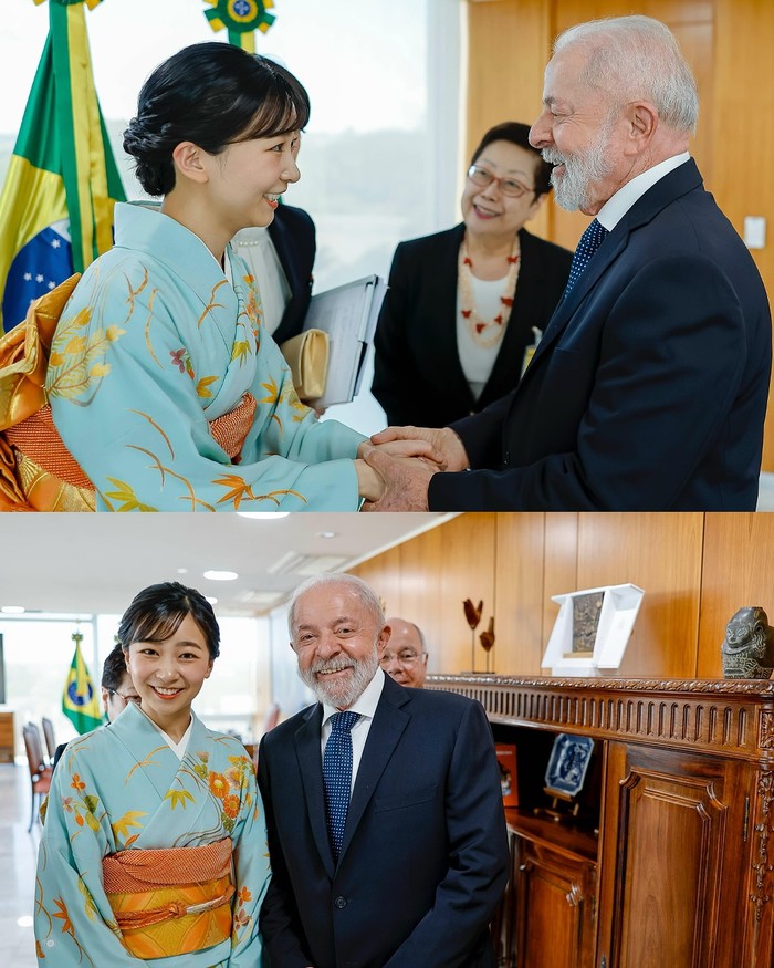 Putri Kako dan Presiden Brazil Luiz Incio Lula da Silva
