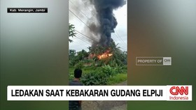 VIDEO: Ledakan Saat Kebakaran Gudang Elpiji