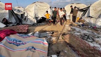 VIDEO: Drone Israel Hantam Kamp Zona Kemanusiaan di Gaza, 16 Tewas