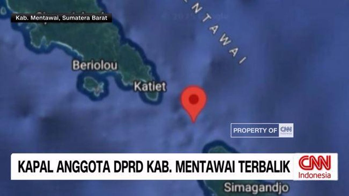 VIDEO: Kapal Anggota DPRD Kab. Mentawai Terbalik