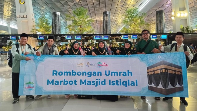 Keberangkatan para marbot ini merupakan buah kolaborasi Masjid Istiqlal dan Le Minerale sebagai wujud apresiasi pengabdian diri menjaga rumah ibadah umat Islam