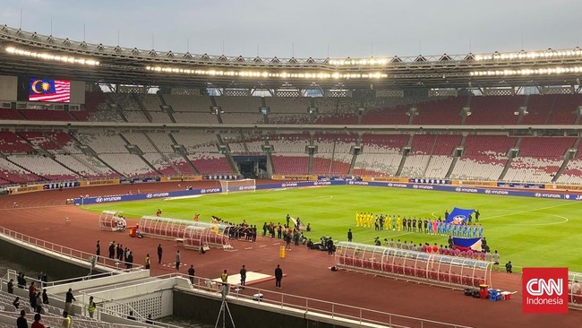 Suporter Harimau Malaya absen pada laga Malaysia vs Filipina U-23 di Piala AFF U-23 2025 di SUGBK.