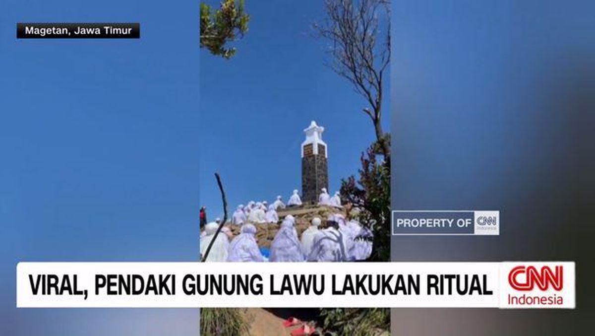 VIDEO: Viral, Pendaki Gunung Lawu Lakukan Ritual