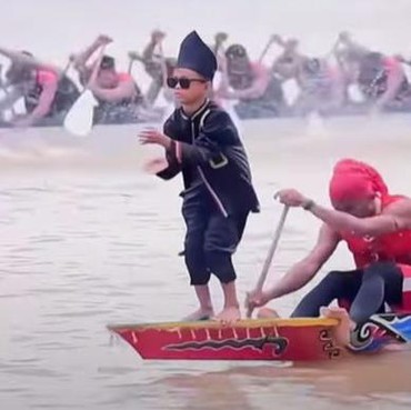 Dhika 'Aura Farming' Bicara soal Tarian Viral Pacu Jalur