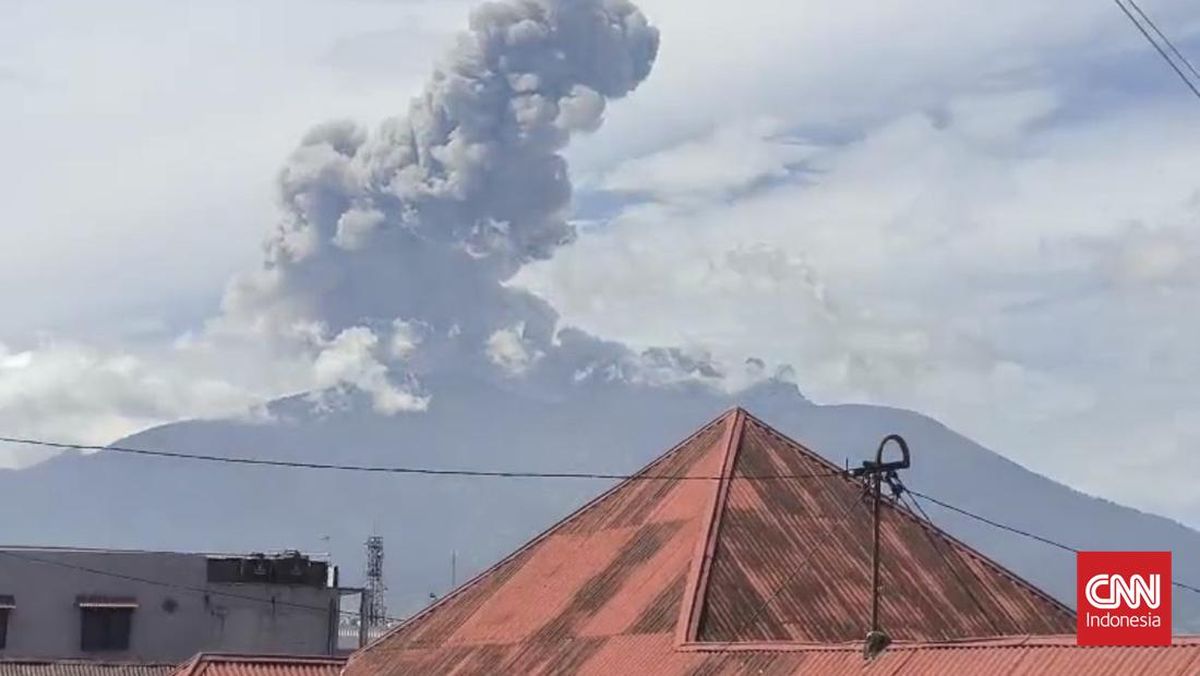 Gunung Marapi Meletus Lagi, Lontarkan Abu Vulkanik Setinggi 1,2 Km