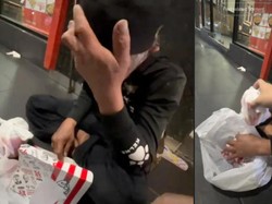 Kakek Ini Menangis Haru Setelah Diberi Makan saat Sedang Kelaparan
