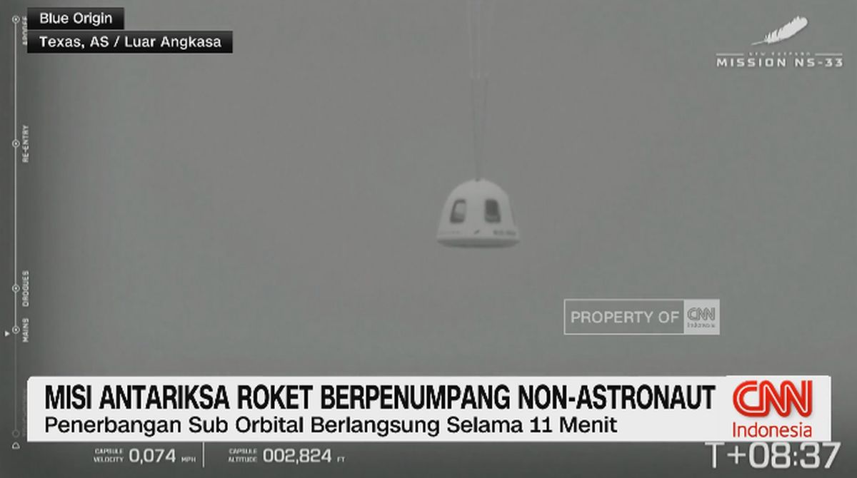 VIDEO: Misi Antariksa Roket Berpenumpang Non-Astronaut