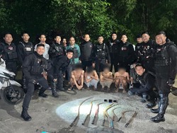 5 Anggota Gangster Mau Tawuran di Bogor Ditangkap, Pedang-Celurit Disita