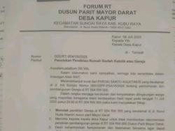 Forum RT di Kubu Raya Tolak Pembangunan Gereja, Bupati Panggil Kades-Camat