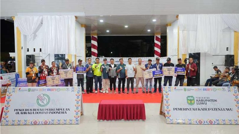 Turnamen domino terbesar tahun ini sukses digelar dengan meriah di jantung Kabupaten Luwu.
