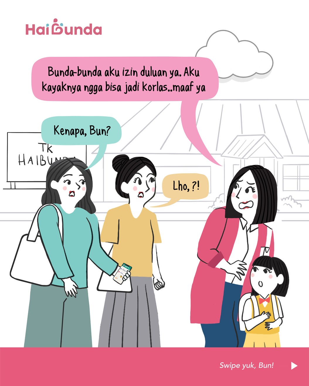 Bubun mulai menghindar wali murid yang lain ketika 'ditodong' jadi kordinator kelas alis korlas di sekolah Si Kakak. Bagaimana akhirnya? Simak kelanjutannya!