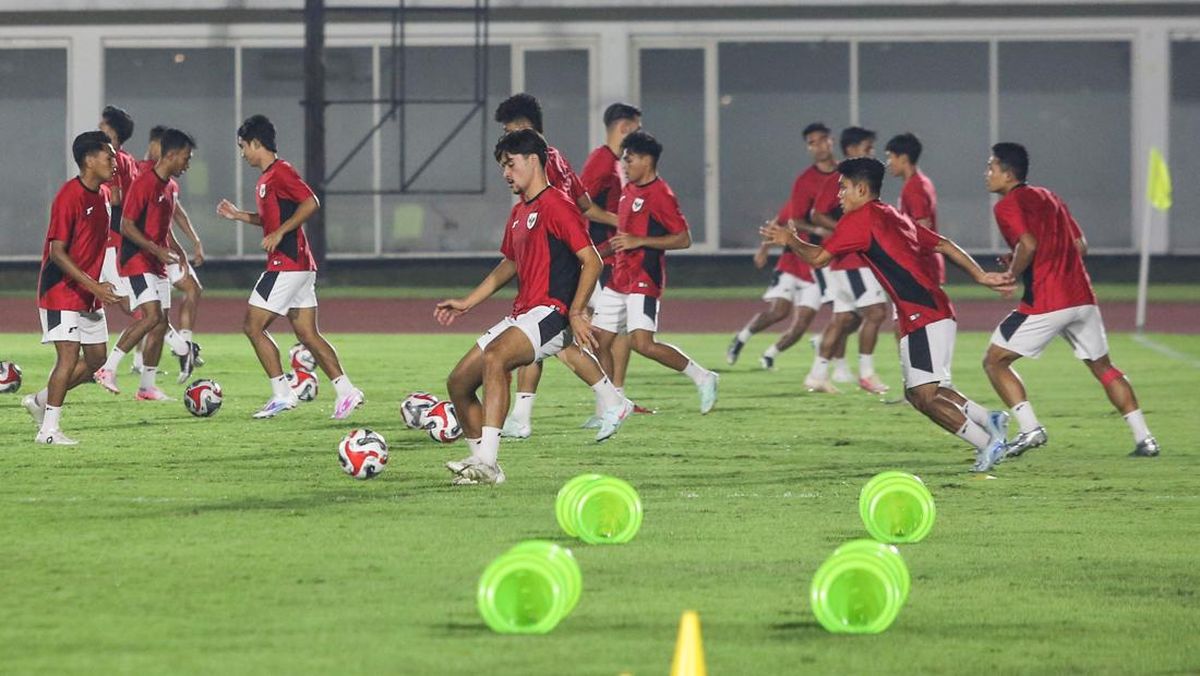FOTO: Timnas Indonesia U-23 Bersiap Redam Kejutan Filipina