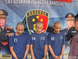 Tampang Lesu Para Pelaku Pengeroyokan Pemuda di Baleendah Bandung