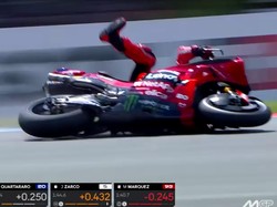 Video: Detik-detik Marquez Crash di Lap Akhir Kualifikasi MotoGP Ceko 2025