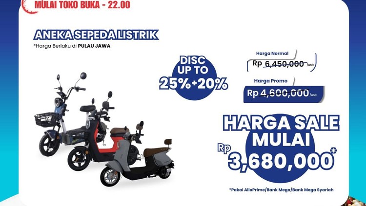 Sepeda listrik di Transmart Full Day Sale Sepeda listrik di Transmart Full Day Sale