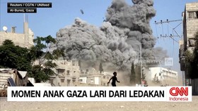 VIDEO: Momen Anak Gaza Lari dari Ledakan