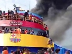 Detik-detik KM Barcelona Terbakar di Perairan Talise Tewaskan 5 Penumpang
