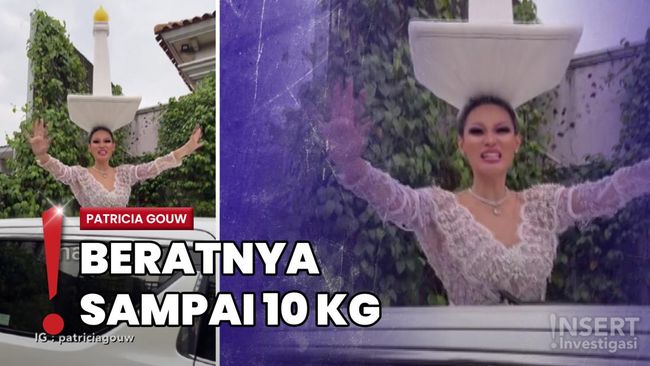 Slayyy! Patricia Gouw Pakai Sanggul Monas Seberat 10 Kg