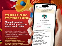 Nama Sekda Jatim Adhy Karyono Dicatut untuk Penipuan Lewat WA